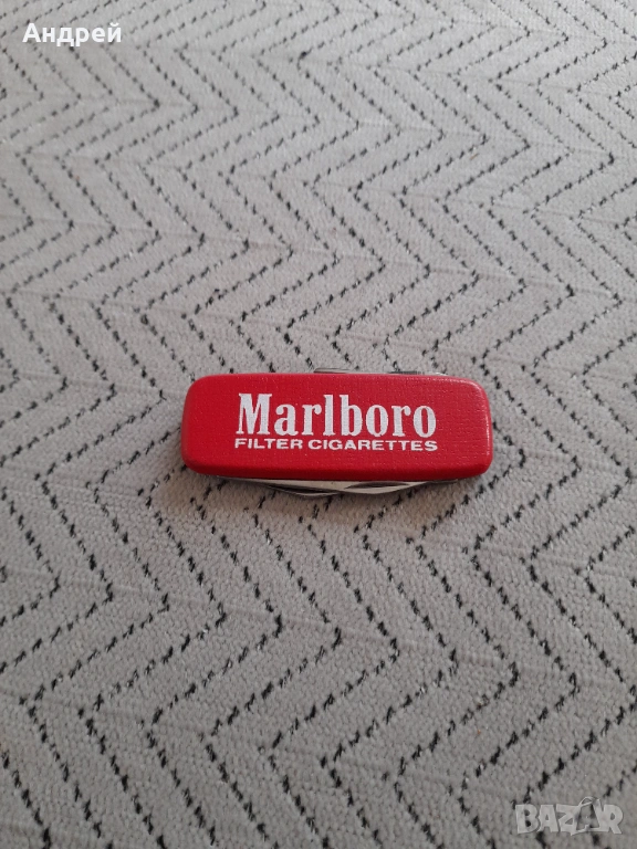 Стар джобен нож,ножка Marlboro,Rostfrei, снимка 1