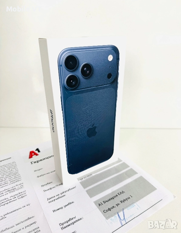 НОВ! iPhone 17 Pro Max 256GB Deep Blue ГАРАНЦИЯ 24 Месеца!, снимка 1