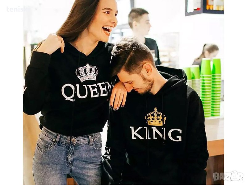 Качествени Суичъри за семейства и влюбени двойки King & Queen , The Boss The Real Boss 4 модела, снимка 1