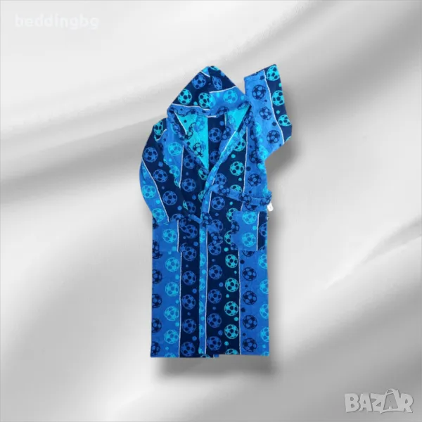 #Халат за #баня с футболни топки за момче 10-16 г.- юноши, снимка 1