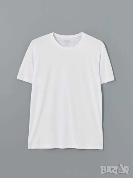 Мъжка тениска LC Waikiki, 50% памук, 50% модал, Бяла, XXL, снимка 1