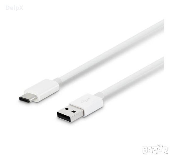 Кабел REMAX за бързо зареждане силиконов бял Type-C USB-А(м)/USB-C(м) 1m 2.1A, снимка 1