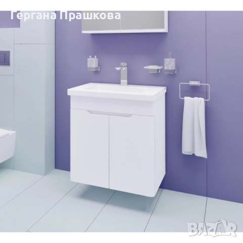 Долен шкаф от PVC с вградена мивка за баня VISOTA Нели 60, снимка 1