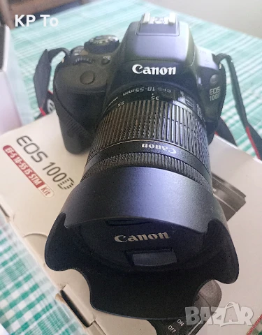 Canon EOS 100D  + обектив 18-55mm IS STM, снимка 2 - Фотоапарати - 50896930
