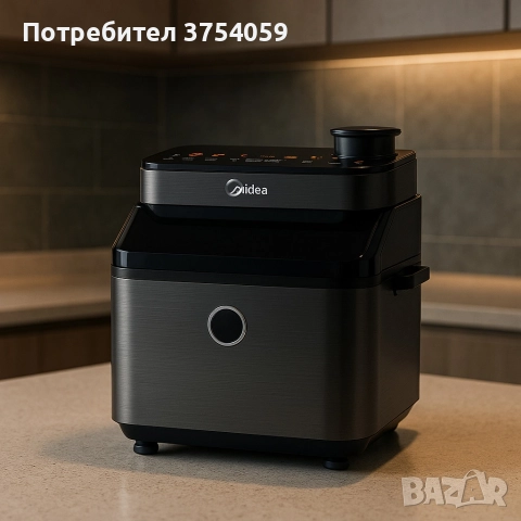Midea DualTaste Air Fryer MF-CY75C2 – 7L капацитет, JuicyLock технология, снимка 3 - Фритюрници - 52620506