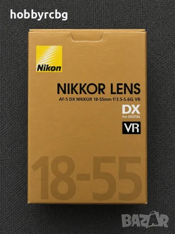Nikon AF-S DX NIKKOR 18-55mm f/3.5-5.6G VR – кутия, отличен, снимка 4 - Обективи и филтри - 55835883
