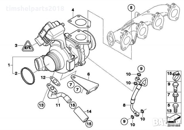 Уплътнение маркуч турбо BMW 1er 3er 5er 7er X1 X3 X5 X6 MINI - 67.90мм, снимка 3 - Части - 34891731