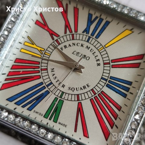 Новогодишна промоция!Дамски луксозен часовник Franck Muller Leibo Master Square , снимка 3 - Дамски - 41513391