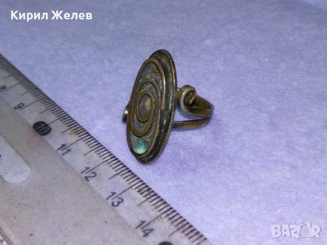 СТАРИНЕН ПОСРЕБРЕН Арт НУВО ПРЪСТЕН от ПАТИНИРАН с ОКСИДАЦИЯ МЕЛХИОР - МАЙСТОРСКА РЪЧНА РАБОТА 40608, снимка 11 - Антикварни и старинни предмети - 42843747