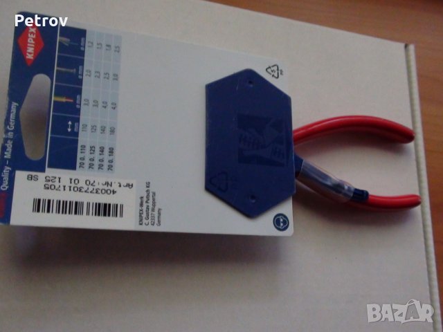  KNIPEX 70 01 125 SB - Кабелни Резачки 125 mm - най-добрите от серията 70 01 125!!!ЧИСТО НОВИ!!!, снимка 6 - Клещи - 29324998