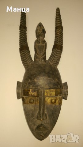 Африканска маска от Нигерия, снимка 1 - Колекции - 31619128