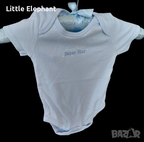 Боди с къс ръкав за 12-18 мес мом"Mummy and daddys super star",Англия/ново