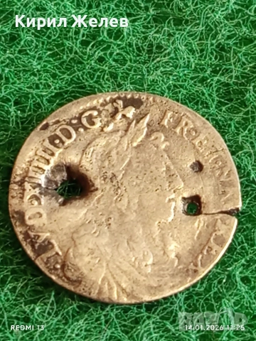 Сребърна монета 1/12 екю 1661г. Луй XIV Франция за КОЛЕКЦИЯ 52899