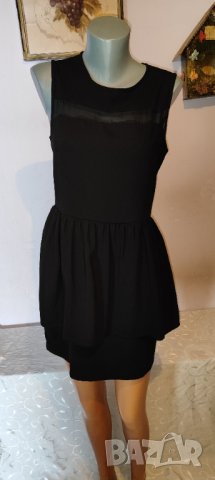 Къса черна рокля на H&M р-р S/М