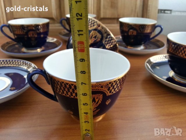 Руски чаши за чай кафе кобалт лфз, снимка 5 - Антикварни и старинни предмети - 33760915