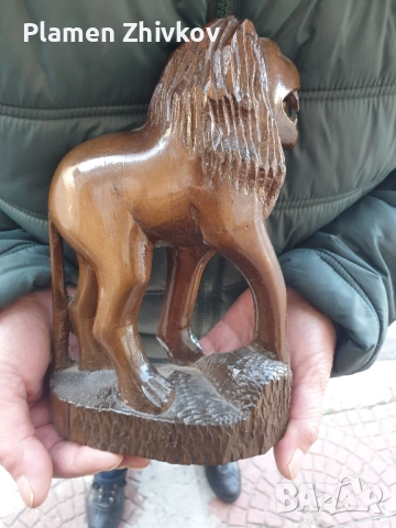 Лъв -дървена пластика от Ангола , снимка 6 - Други ценни предмети - 52116886