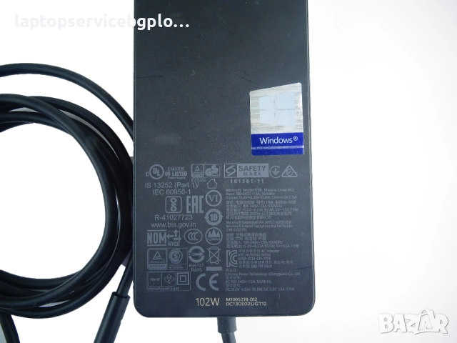 Оригинален Адаптер за Microsoft Surface Book 2 15V 6.33A M1005218-012 102W Model:1798, снимка 3 - Лаптоп аксесоари - 53002183
