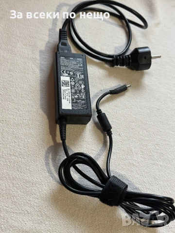 Оригинално захранване зарядно за лаптоп Dell 65W 19.5V 3.34A букса 4.5mm * 3.0mm , зарядно dell 65w, снимка 2 - Кабели и адаптери - 53197065