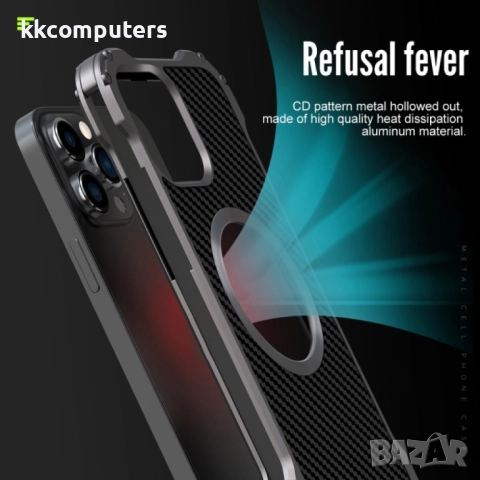 Apple iPhone 13 Pro Max Удароустойчив R-JUST RJ51 Hollow Метален Калъф и Протектор, 49,92 лв,, снимка 7 - Калъфи, кейсове - 52818631