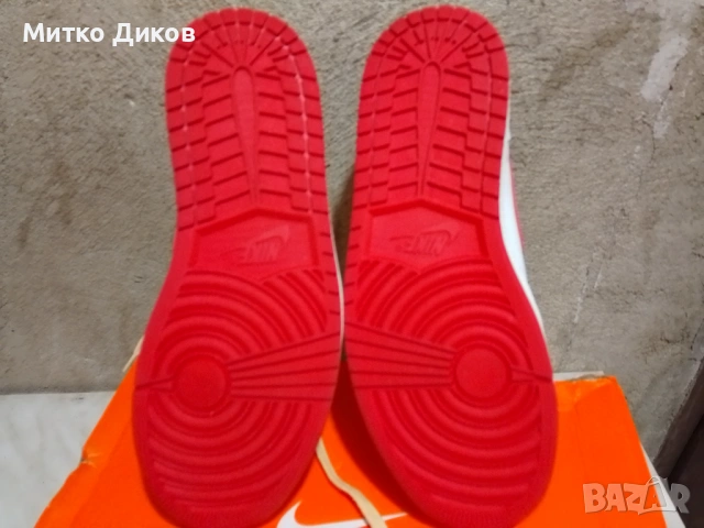 Jordan Air Jordan 1 Low OG "University Red". Нови маратонки естеств.кожа #43 стелка 275 мм, снимка 4 - Маратонки - 54346535