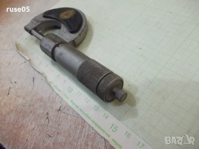 Микрометър 0 - 25 мм от соца германски ( DDR - ГДР ) работещ, снимка 3 - Други инструменти - 47379912