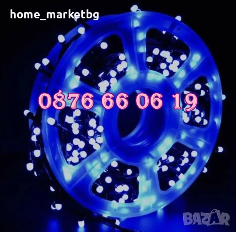 Коледни лампички 100 метра на макара, бяла светлина, водоустойчиви, снимка 7 - Декорация за дома - 52424867