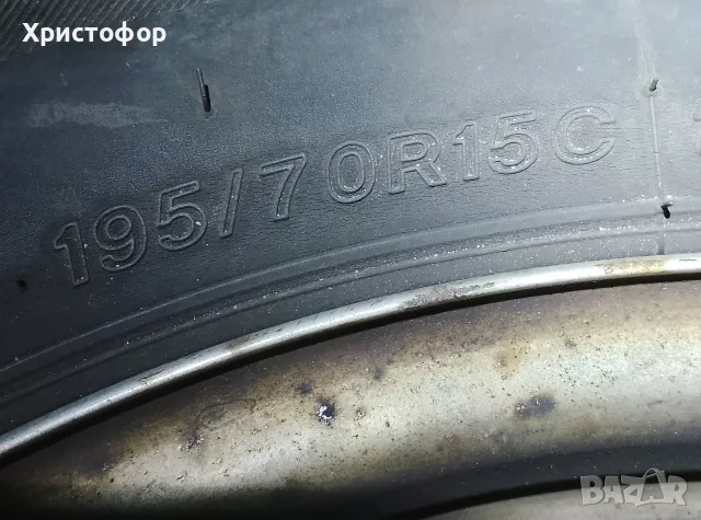 4бр. зимни гуми lassa с железни джанти 195/70R15 C, снимка 11 - Гуми и джанти - 56202645