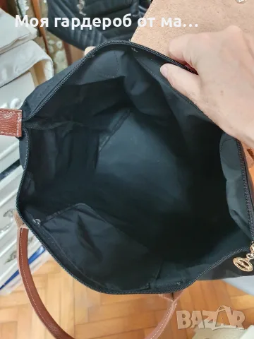 Голяма чанта Longchamp.черна добро състояние. , снимка 7 - Чанти - 56329277