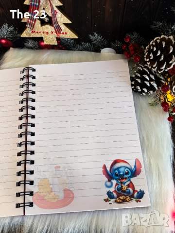 Kоледен тефтер Стич, ръчна изработка, снимка 6 - Други - 52708659