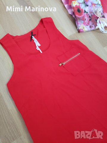 Червен топ със странични ципове и джобче Jennifer Lopez ♥ , снимка 7 - Корсети, бюстиета, топове - 30554778