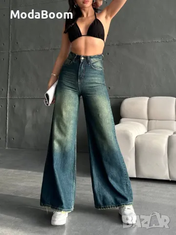 Дамски дънки широка кройка, снимка 7 - Спортни екипи - 48760349