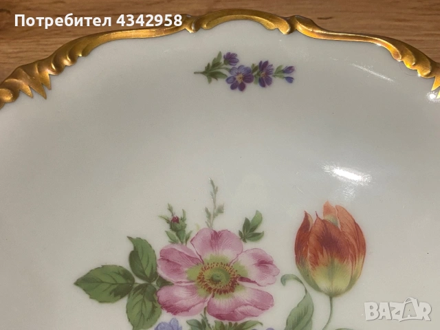 Винтидж порцеланова чиния Lindner Bavaria .1950-1970, снимка 5 - Антикварни и старинни предмети - 53882140