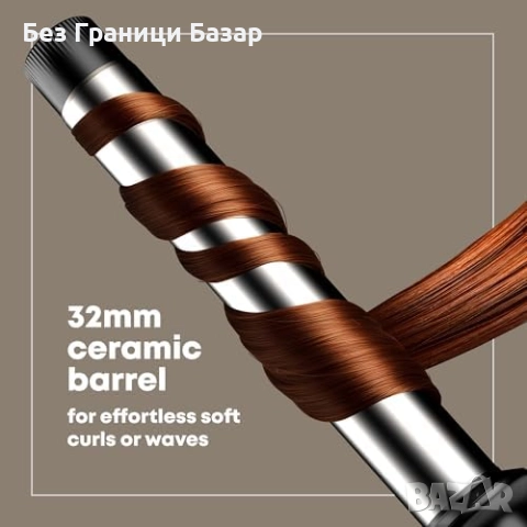 Нова 32мм професионална маша за дълга коса с удължен барел жени прическа, снимка 3 - Маши за коса - 51768003