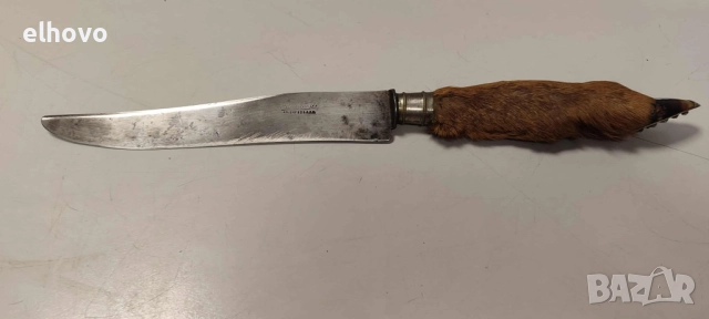 Нож с дръжка краче от сърна