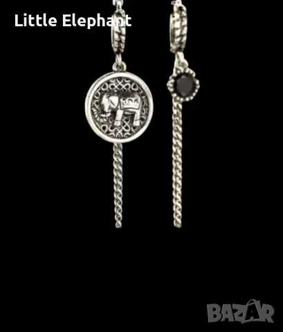 Сребърни висящи обеци,бранд,retro/нови, снимка 1