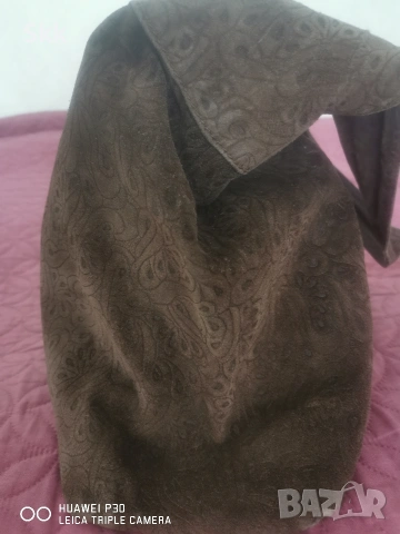 Дамска чанта тип торба от естествен велур , снимка 2 - Чанти - 54363924