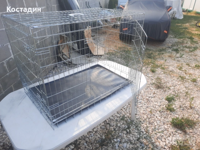 Клетка за куче farmcompany pet сгъваема тежко товарна  с две врати, снимка 4 - За кучета - 54171319
