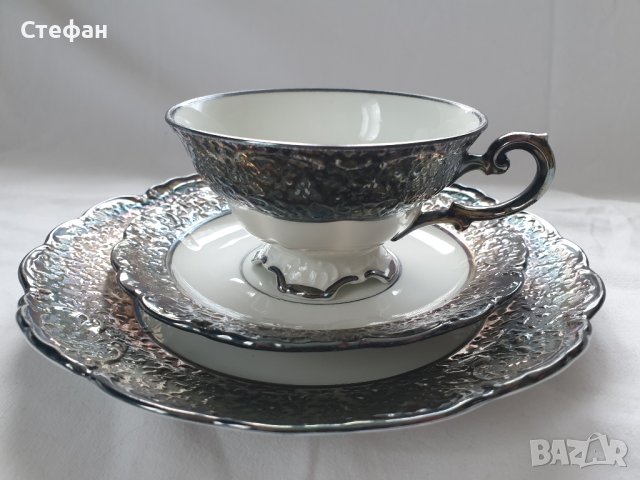 Посребрен порцелан - Бавария , снимка 2 - Антикварни и старинни предмети - 40593213