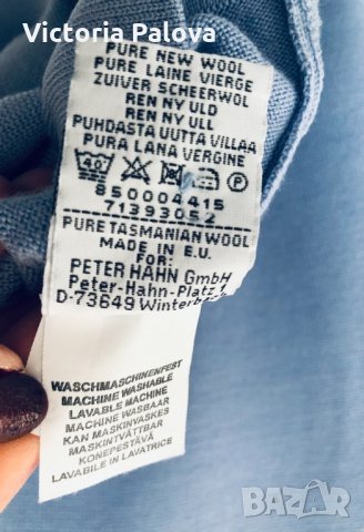 Скъпа блуза PETER HAHN,100%нежен меринос, снимка 3 - Блузи с дълъг ръкав и пуловери - 31459275