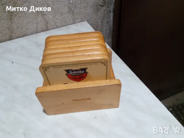 Дървени подложки за бира нови 6 броя с изгледи от Прага и на Леденика, снимка 10 - Декорация за дома - 51009358