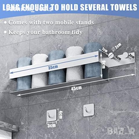 Нов Рафт за съхранение в баня кухня Органайзер от неръждаема стомана Без къртене, снимка 2 - Други стоки за дома - 42889130