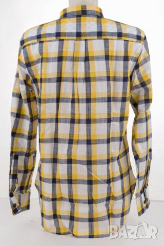 Карирана дамска памучна риза в жълто, синьо и бяло марка Denim Culture, снимка 2 - Ризи - 30976964