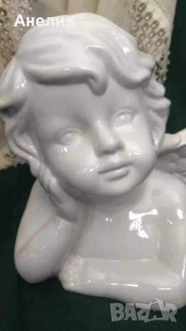 Голямо порцеланово ангелче, снимка 2 - Декорация за дома - 51706292