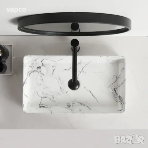 Мивка за баня - бял мрамор, снимка 3 - Мивки - 47452896