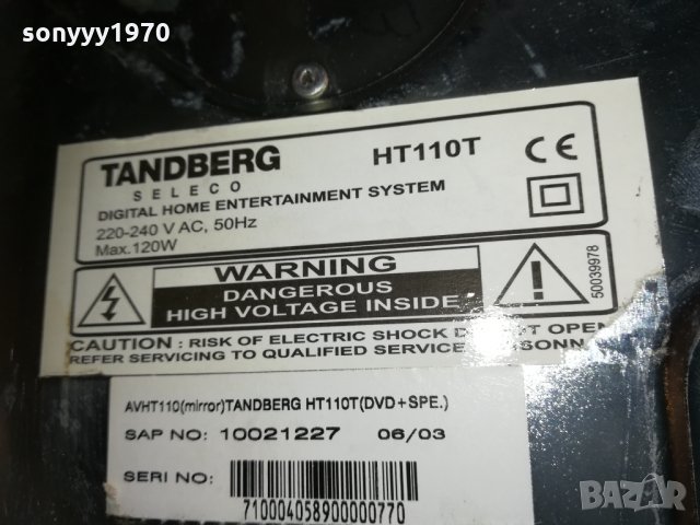 tandberg ht110t seleco-dvd receiver внос sweden, снимка 15 - Ресийвъри, усилватели, смесителни пултове - 32186347