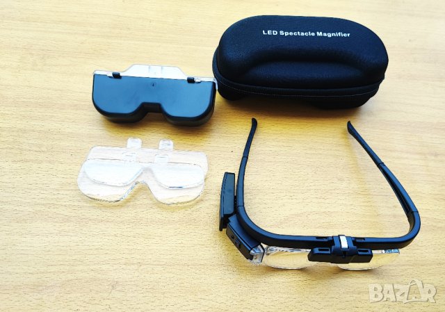 Лупа за глава с лед осветление очила за четене шиене бродиране плетене Led spectacle magnifier751635, снимка 6 - Други инструменти - 37711970