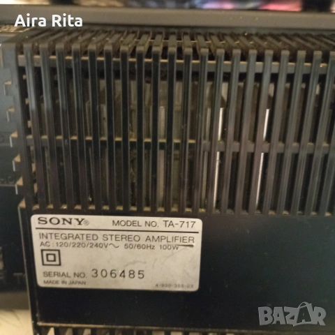 Усилвател.SONY TA-717., снимка 2 - Ресийвъри, усилватели, смесителни пултове - 53881327