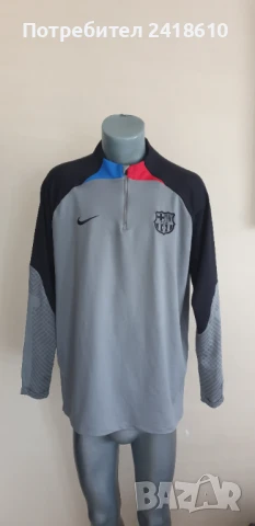 Nike Dri - Fit FC Barcelona 3/4 Full Zip Slim Fit Strike Mens Size 2XL НОВО! ОРИГИНАЛ! Мъжко Горнище