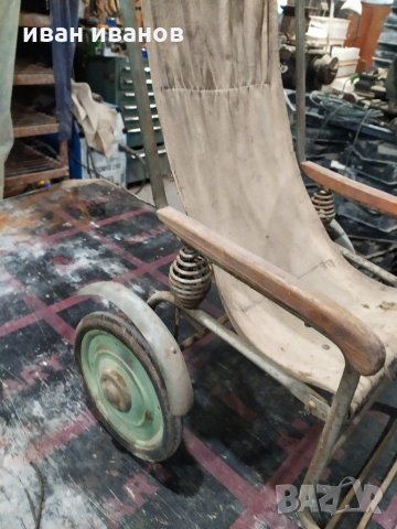 Ретро бебешка количка, снимка 3 - Антикварни и старинни предмети - 30727544