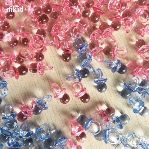 Акрилни елементи розови сини биберони биберон елемент декорация, снимка 6 - Други - 34253860